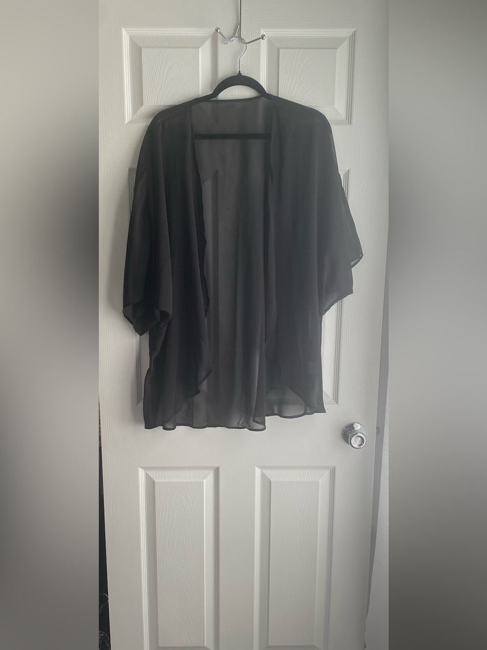 Black Sheer Layered Women's Top